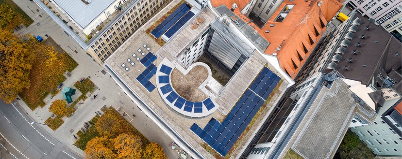 Nachhaltigkeit auf dem Dach des Bayerischen Bauindustrieverbandes